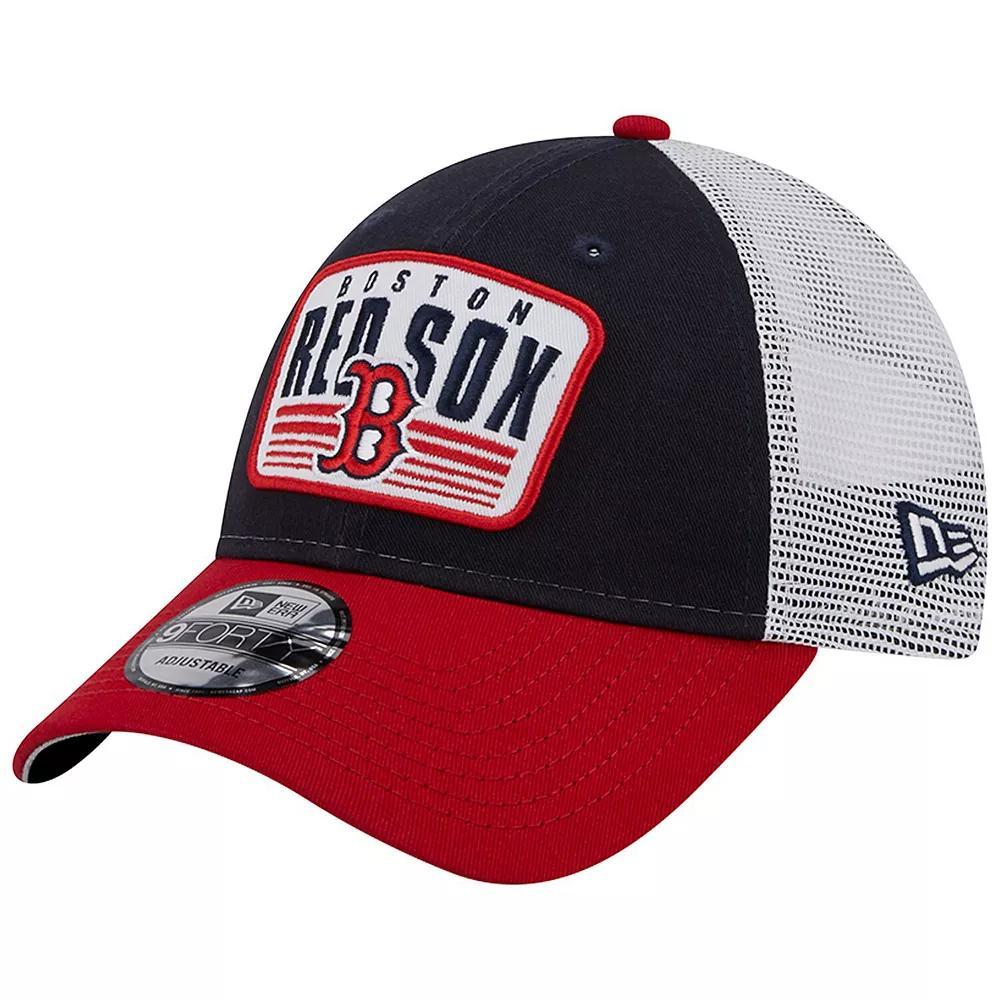 Men's New Era Navy Boston Red Sox Two-Tone Patch 9FORTY Snapback Hat, Blue Product Image