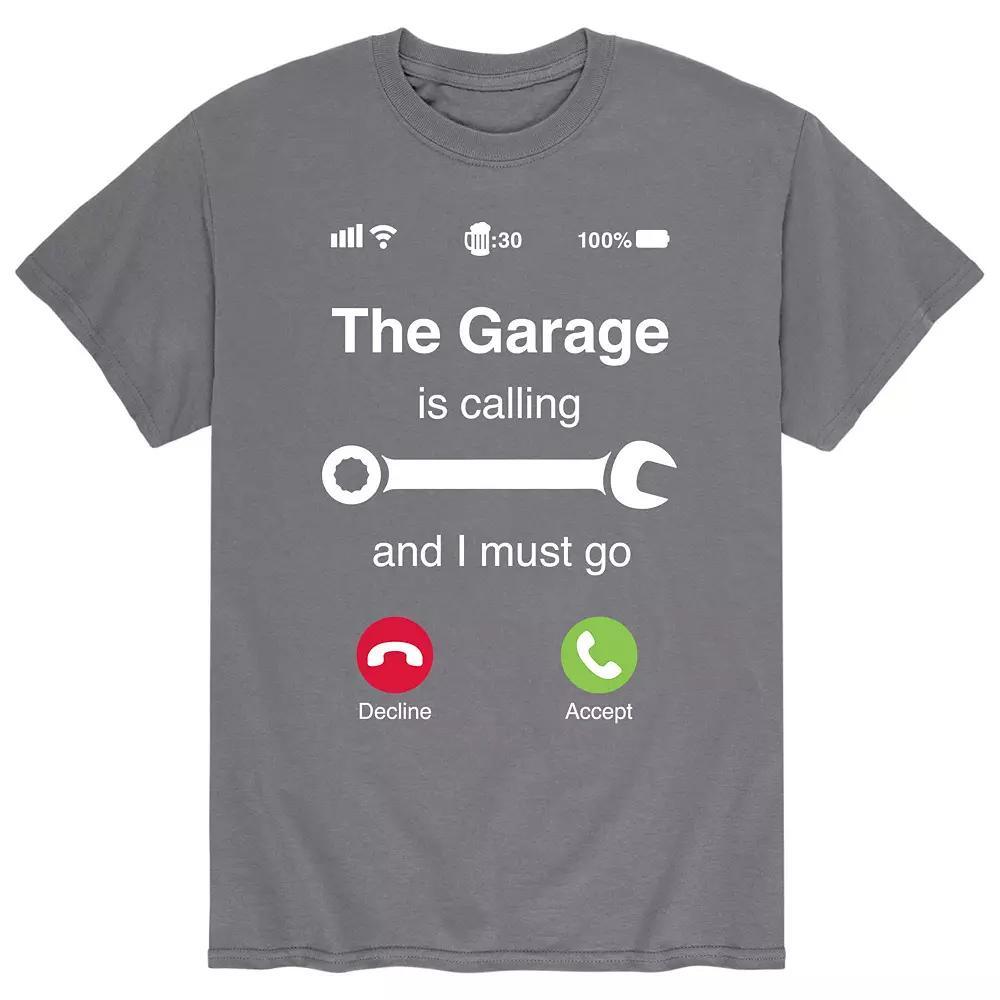 Men's The Garage Is Calling Tee, Size: Small, Gray Product Image