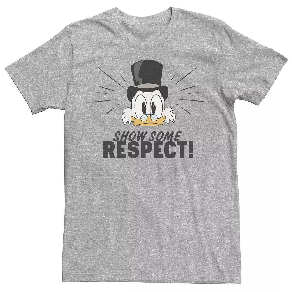 Disney's DuckTales Scrooge McDuck Men's Show Some Respect Tee, Size: Small, Athletic Grey Product Image