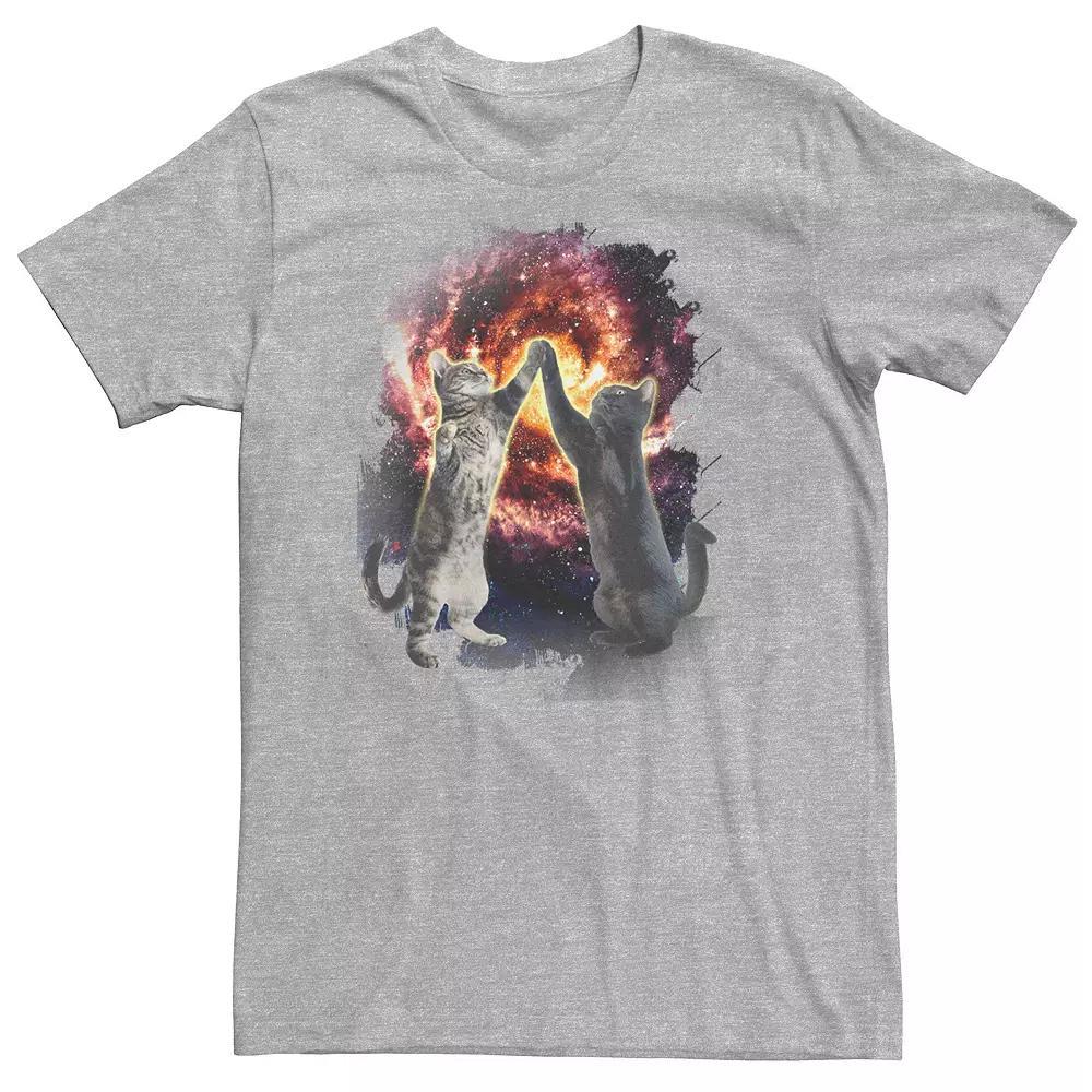 Big & Tall Cats High Five Galaxy Portrait Tee, Men's,  Product Image