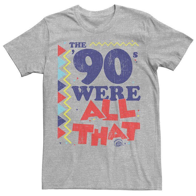 Men's Nickelodeon All That The Nineties Were Retro Poster Graphic Tee, Size: 3XL, Athletic Grey Product Image