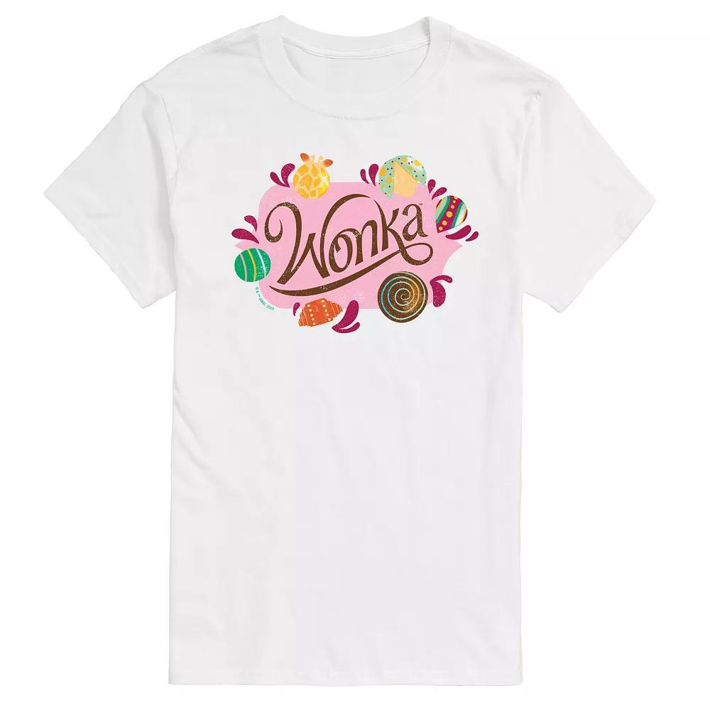 Men's Wonka Logo And Candy Graphic Tee,  Product Image