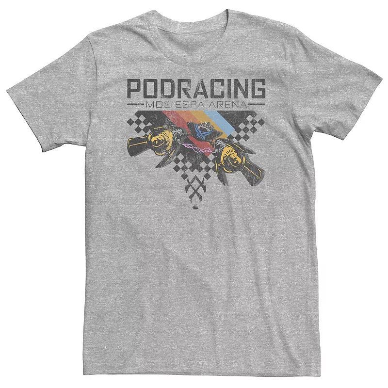 Big & Tall Star Wars Pod Racing Mos Espa Arena Tee, Men's, Size: 3XL Tall, Athletic Grey Product Image