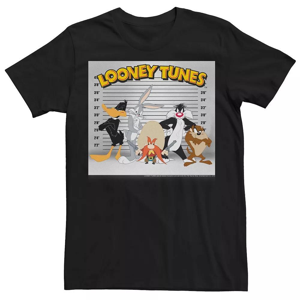Men's Looney Tunes Mugshot Poster Tee, Size: XL, Black Product Image