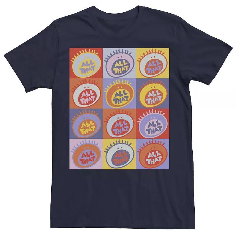 Big & Tall Nickelodeon All That Classic Vintage Logo Panels Graphic Tee, Mens Blue Product Image