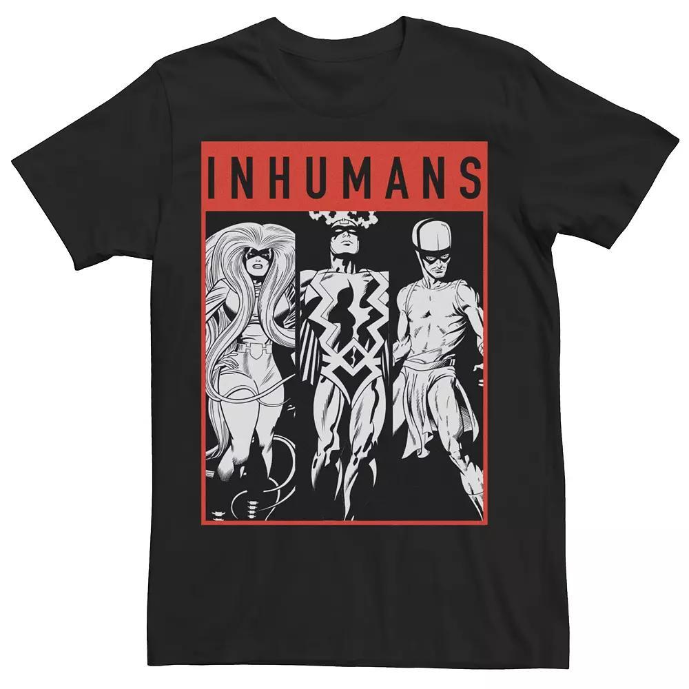 Men's Marvel Retro Trio Inhumans Tee, Size: Large, Black Product Image