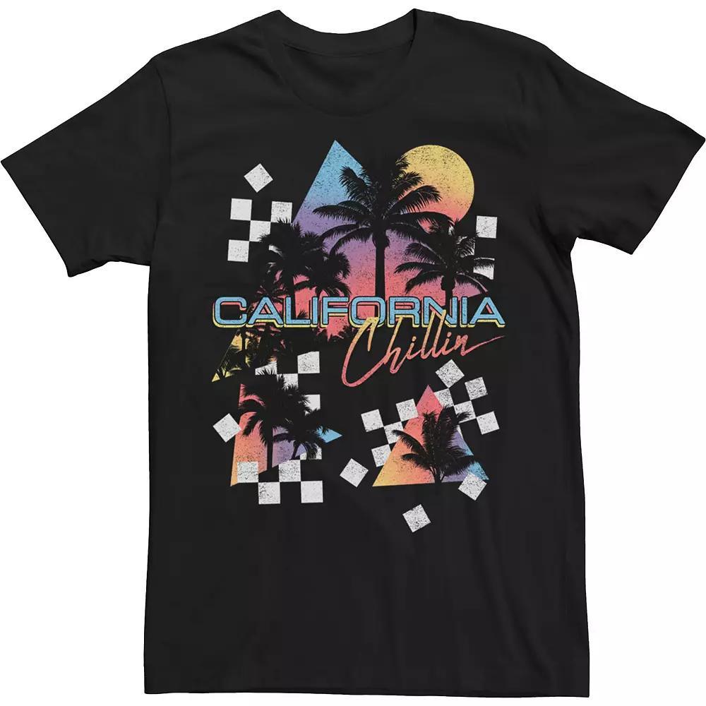 Big & Tall Vapor Palms Tropical California Tee, Men's, Size: XL Tall, Black Product Image