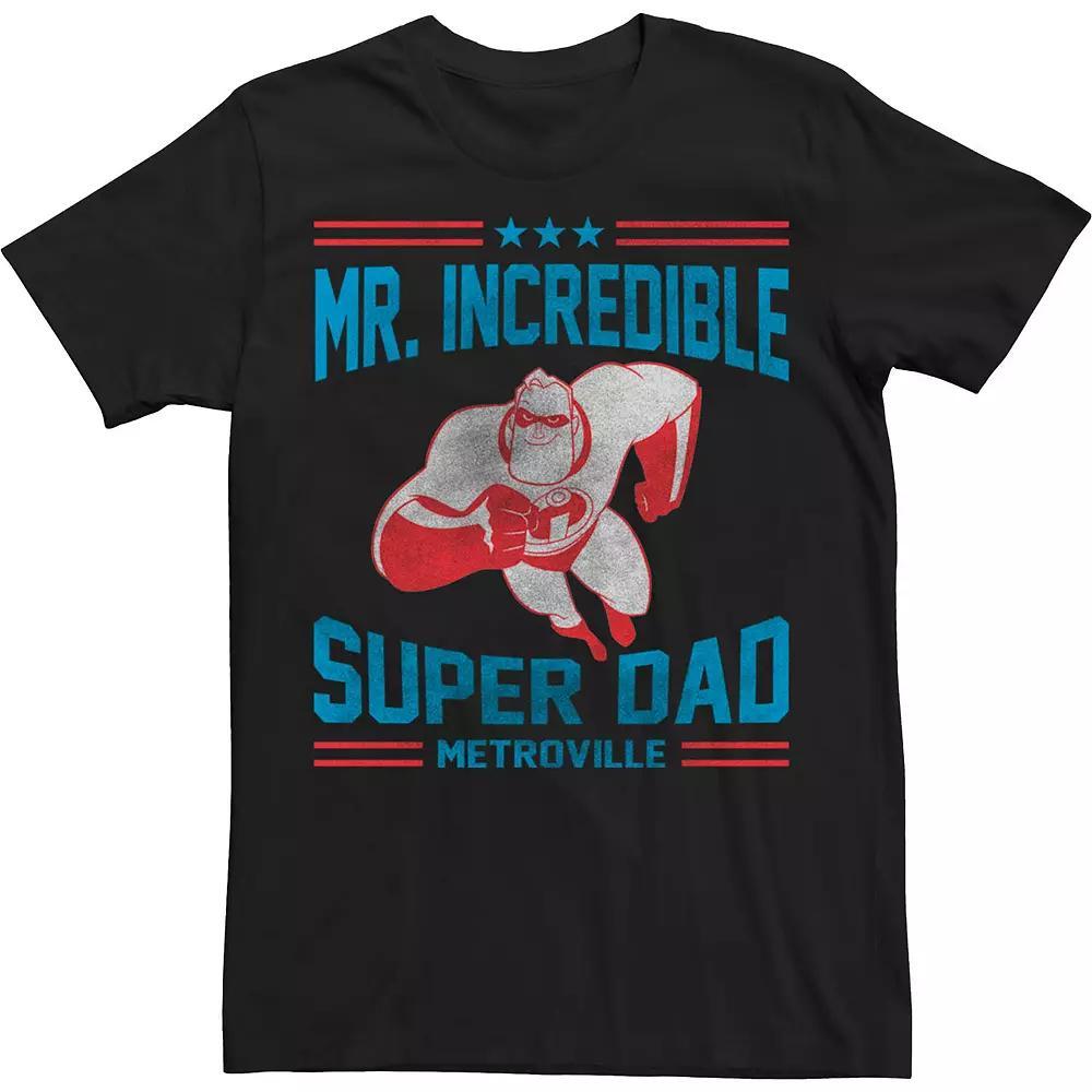 Big & Tall Incredibles Sporty Super Dad Fathers Day Text Tee, Men's, Size: 5XL, Grey Heather Product Image