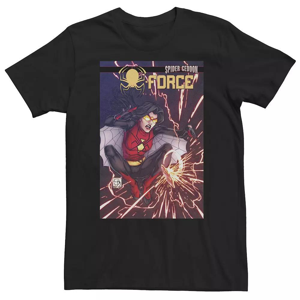 Big & Tall Marvel Spider Force Jessica Drew Comic Cover Tee, Men's, Size: 3XL, Black Product Image