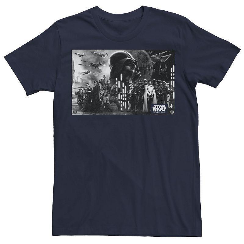 Men's Star Wars Rogue One Death Star Battle Groupshot Tee, Size: 3XL, Blue Product Image