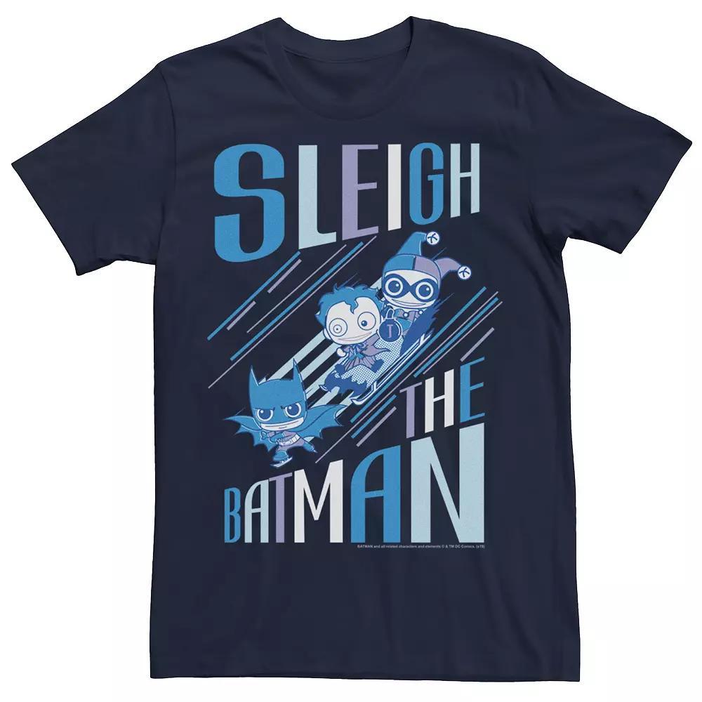 Men's DC Comics Batman Sleigh Ride Graphic Tee, Size: Medium, Blue Product Image