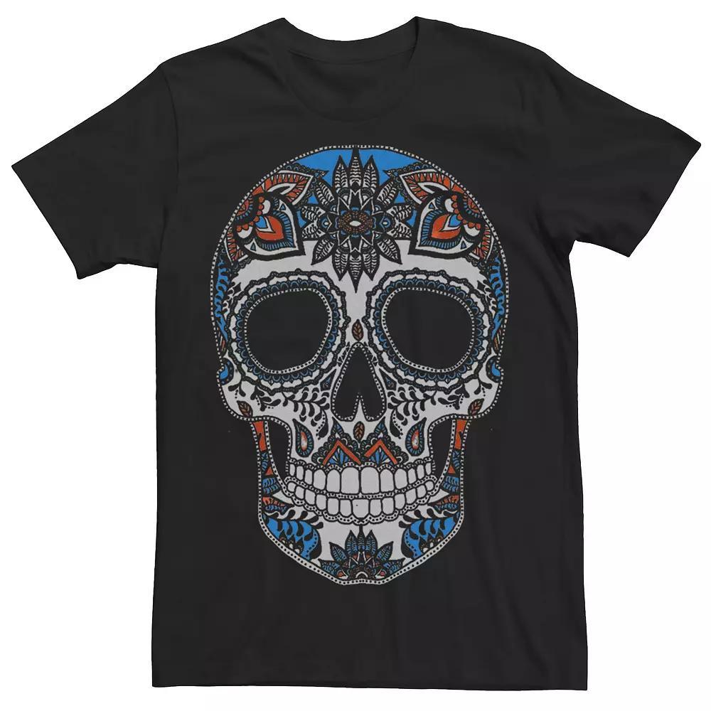 Big & Tall Skull Henna Pattern Tee, Men's,  Product Image