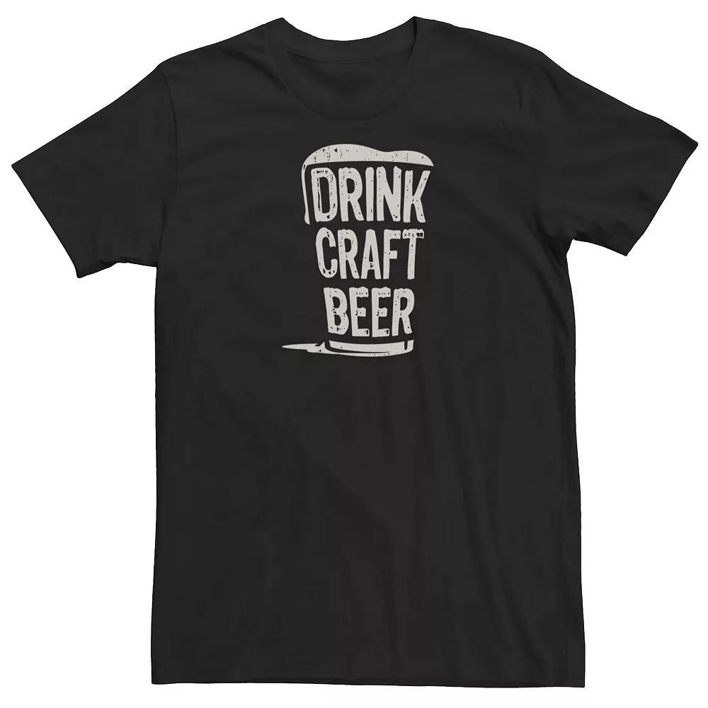 Big & Tall Drink Craft Beer Text Tee, Men's,  Product Image