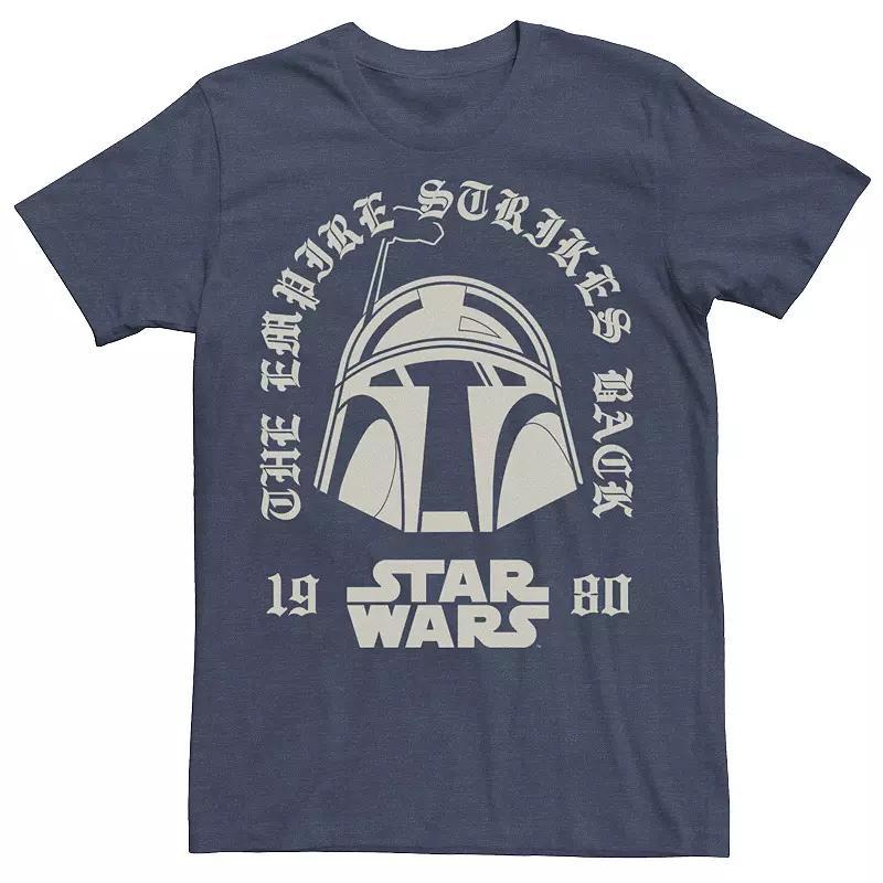 Mens Star Wars English Helmet Graphic Tee Navy Grey Product Image