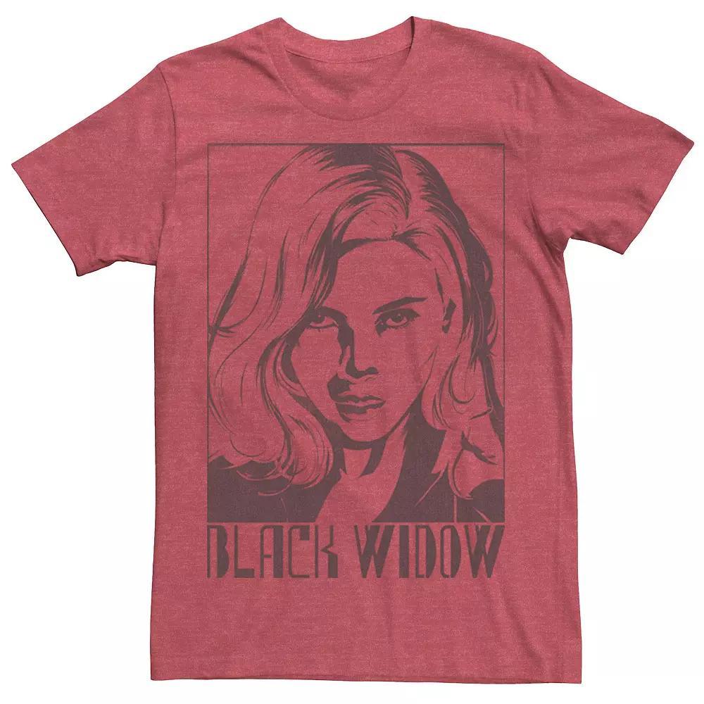 Men's Marvel Tie Dye Widow Tee, Size: Medium, Red Grey Product Image