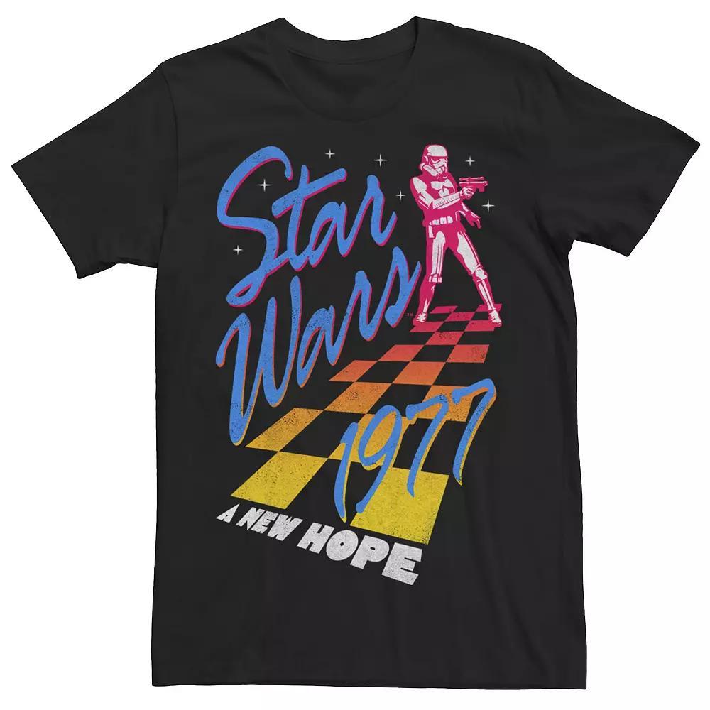 Men's Star Wars Retro Neon A New Hope Stormtrooper Tee, Size: XL, Black Product Image
