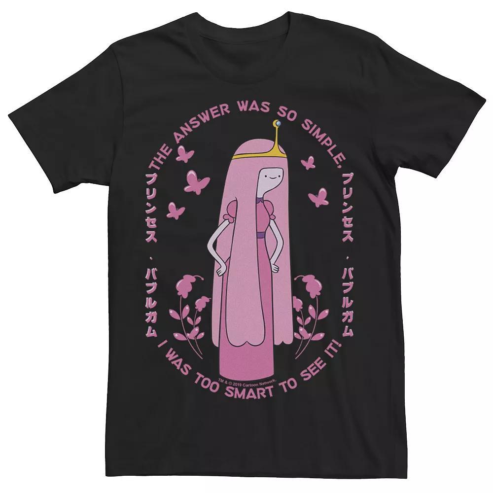 Mens Cartoon Network Adventure Time Princess Bubblegum Quote Kanji Portrait Tee Product Image