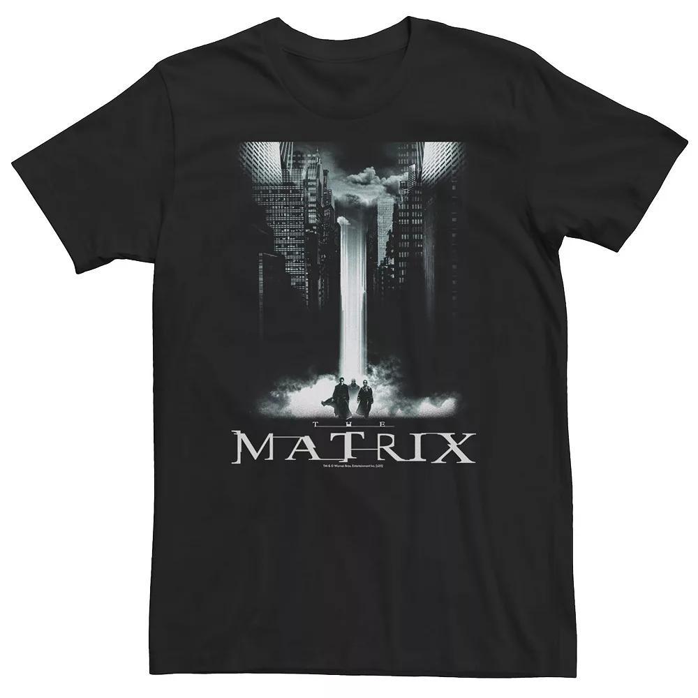 Big & Tall The Matrix Group Shot Cityscape Smoke Poster Tee, Men's, Size: 4XL, Black Product Image