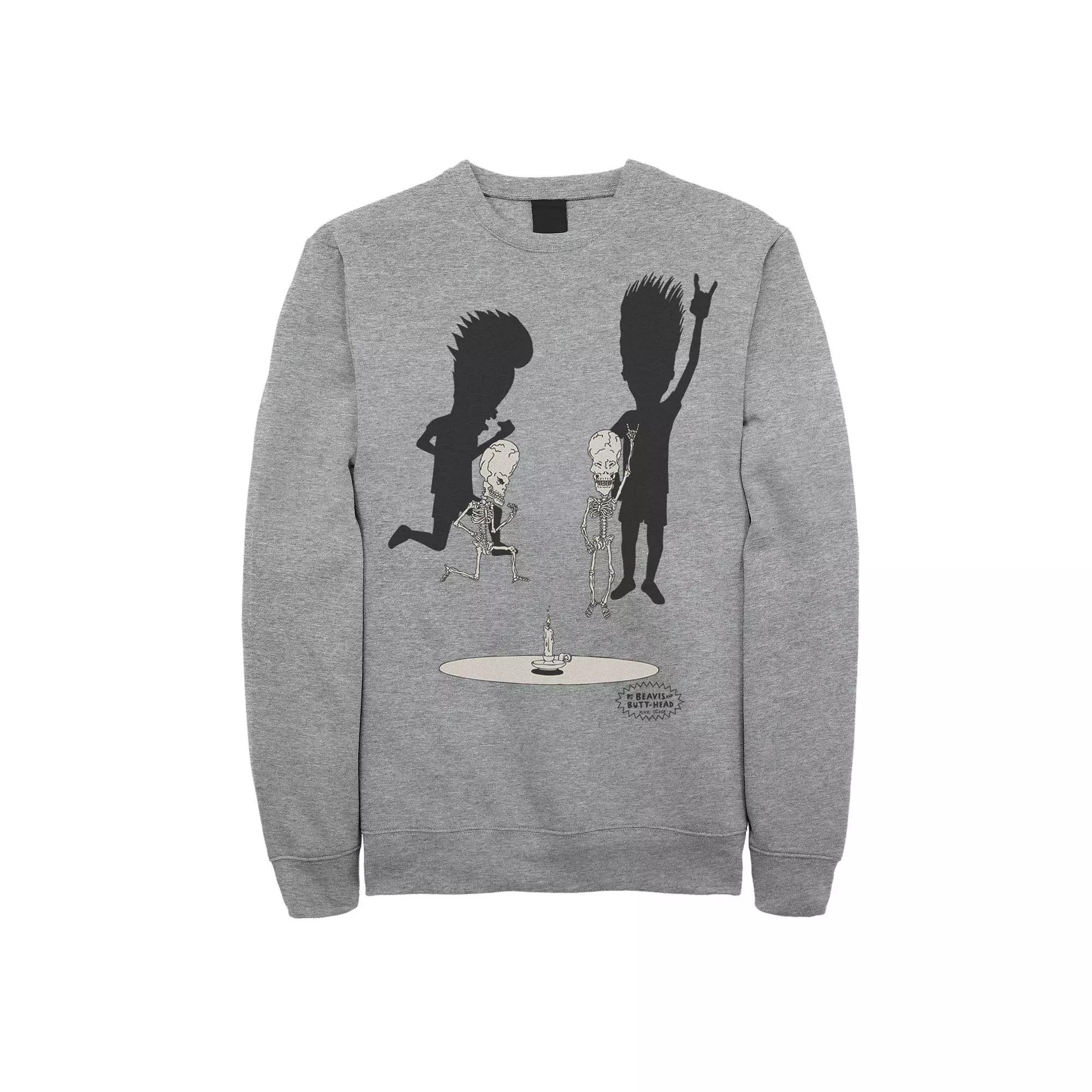 Men's Beavis and Butthead Skeletons Rocking Out Portrait Fleece,  Product Image