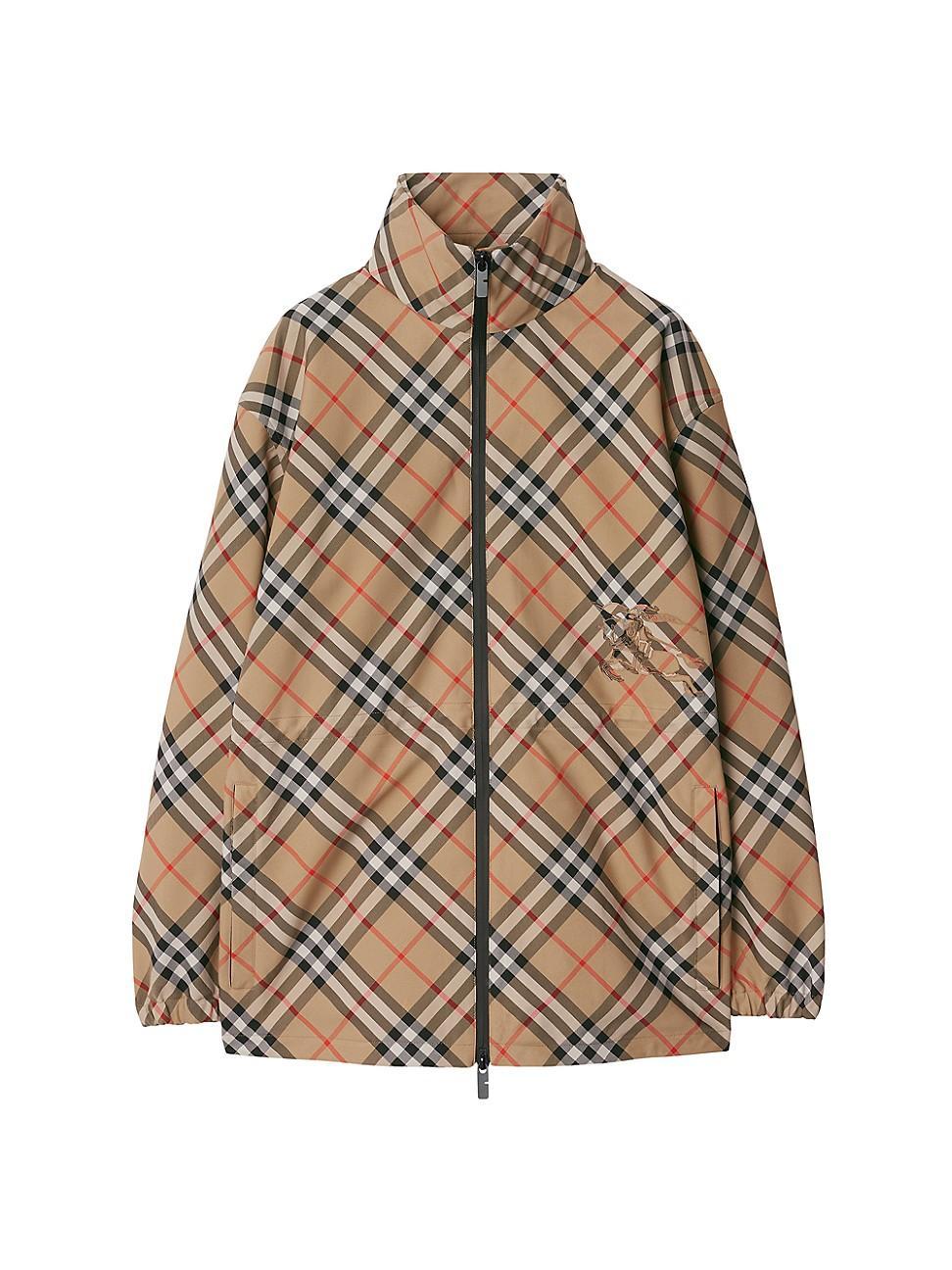 Womens Oversized Check Coat Product Image