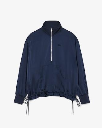 High Zipped Neck Oversized Popover Jacket Product Image