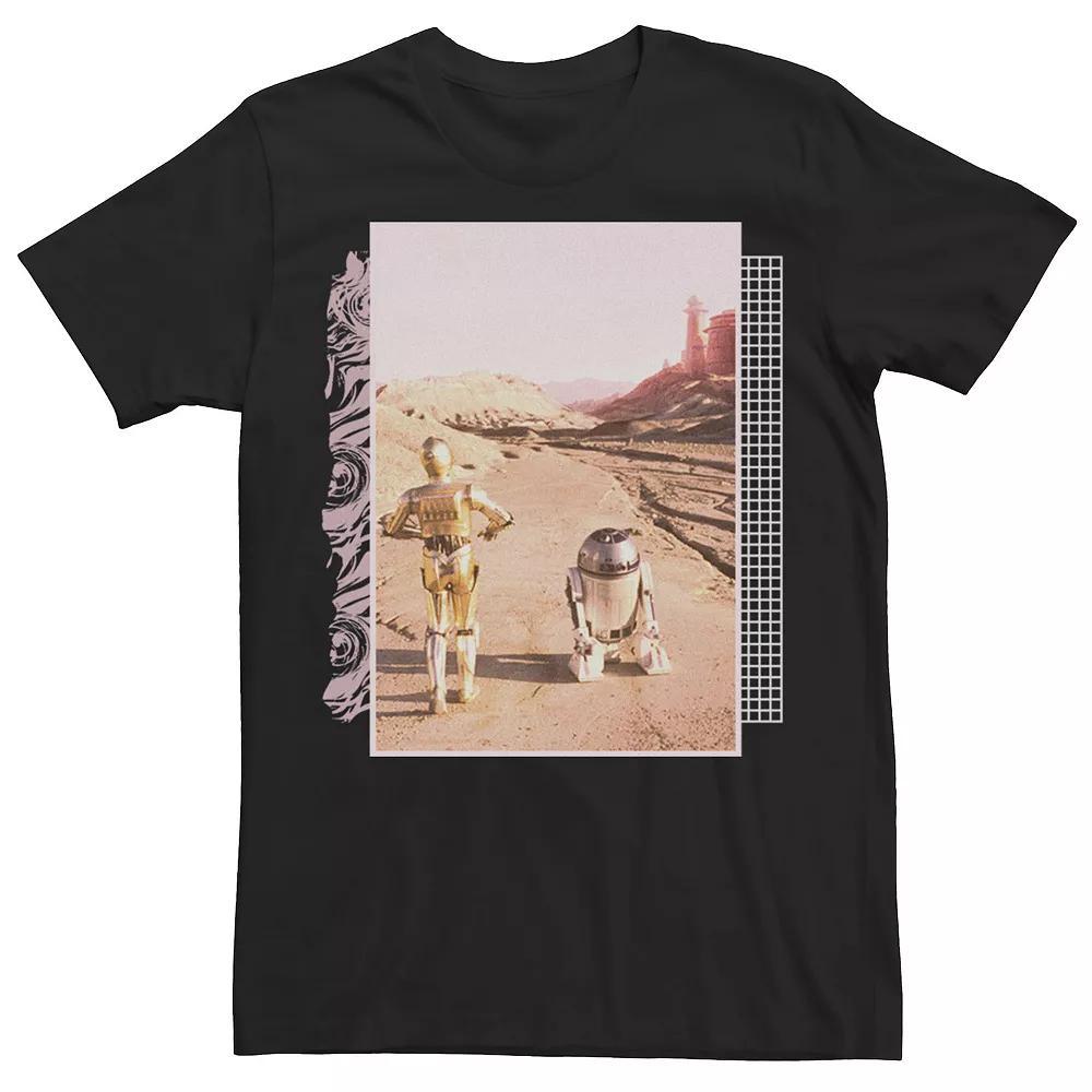 Men's Star Wars C-3PO & R2-D2 Long Walk Photograph Tee,  Product Image