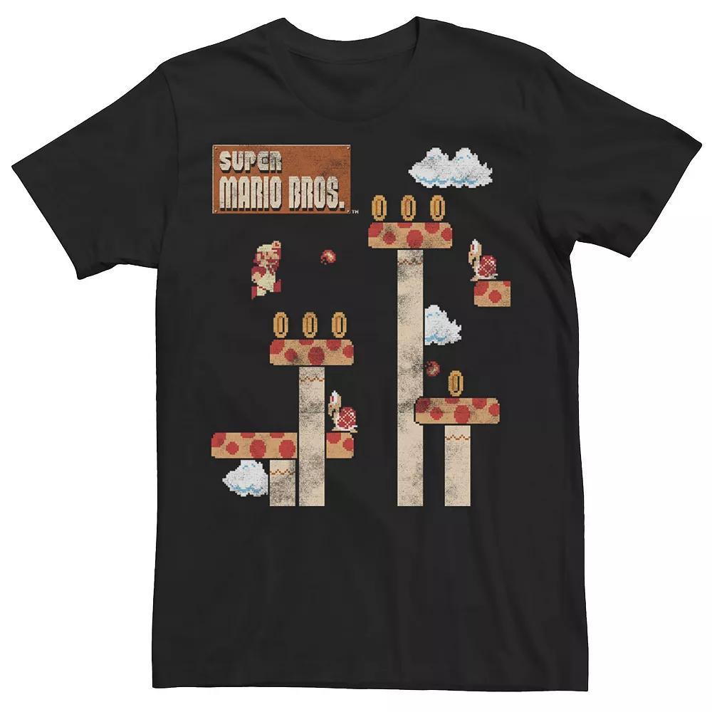 Men's Nintendo Super Mario Jump On Mushrooms Game Play Graphic Tee,  Product Image