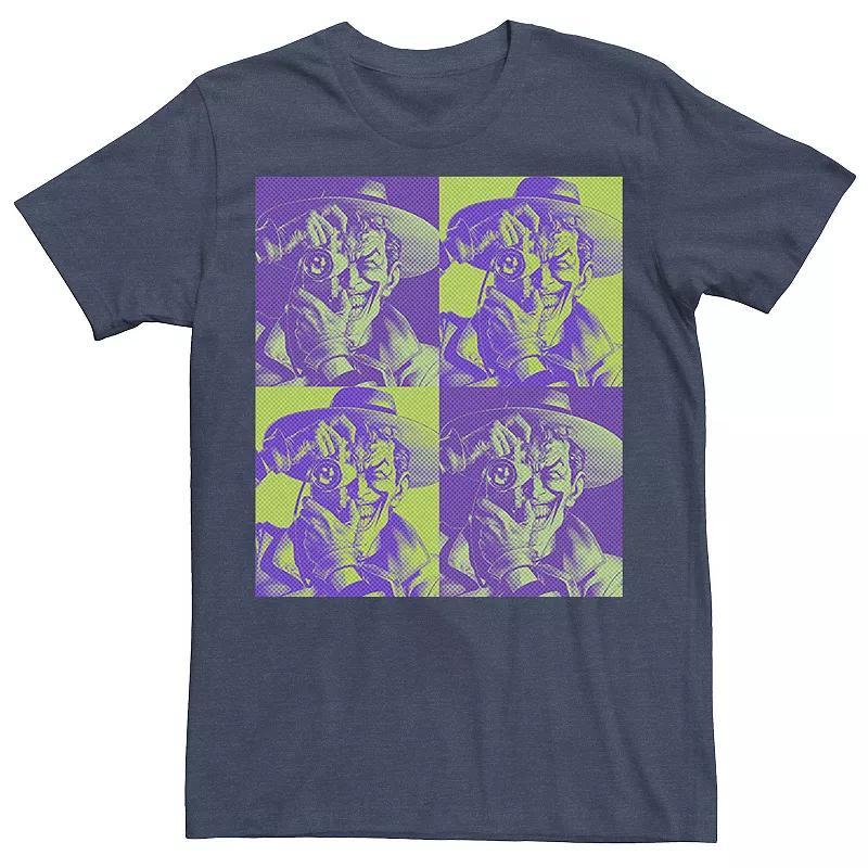 Mens DC Batman The Joker Halftone Popart Tee Grey Heather Product Image