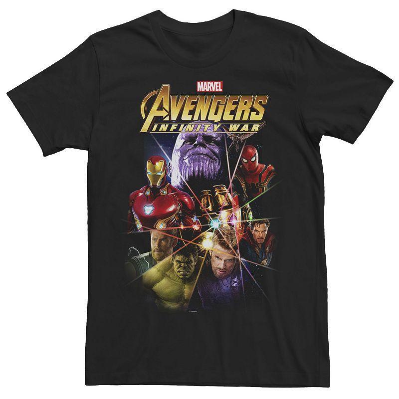 Men's Marvel Avengers: Infinity War Gauntlet Prism Tee, Size: XXL, Black Product Image