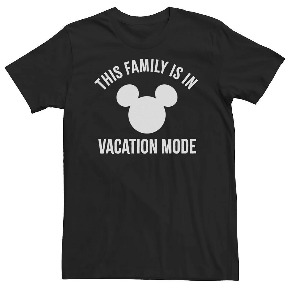 Disney's Mickey Mouse Big & Tall "This Family Is In Vacation Mode" Head Park Logo Tee, Men's, Size: XXL Tall, Navy Grey Product Image