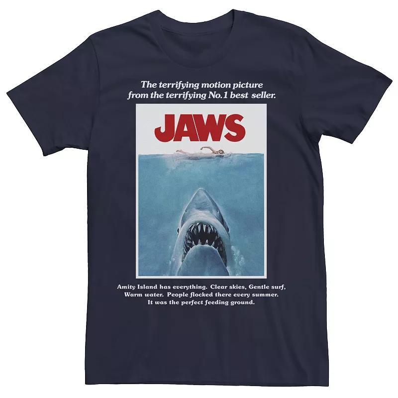 Men's Jaws Movie Poster Tee, Size: XS, Blue Product Image