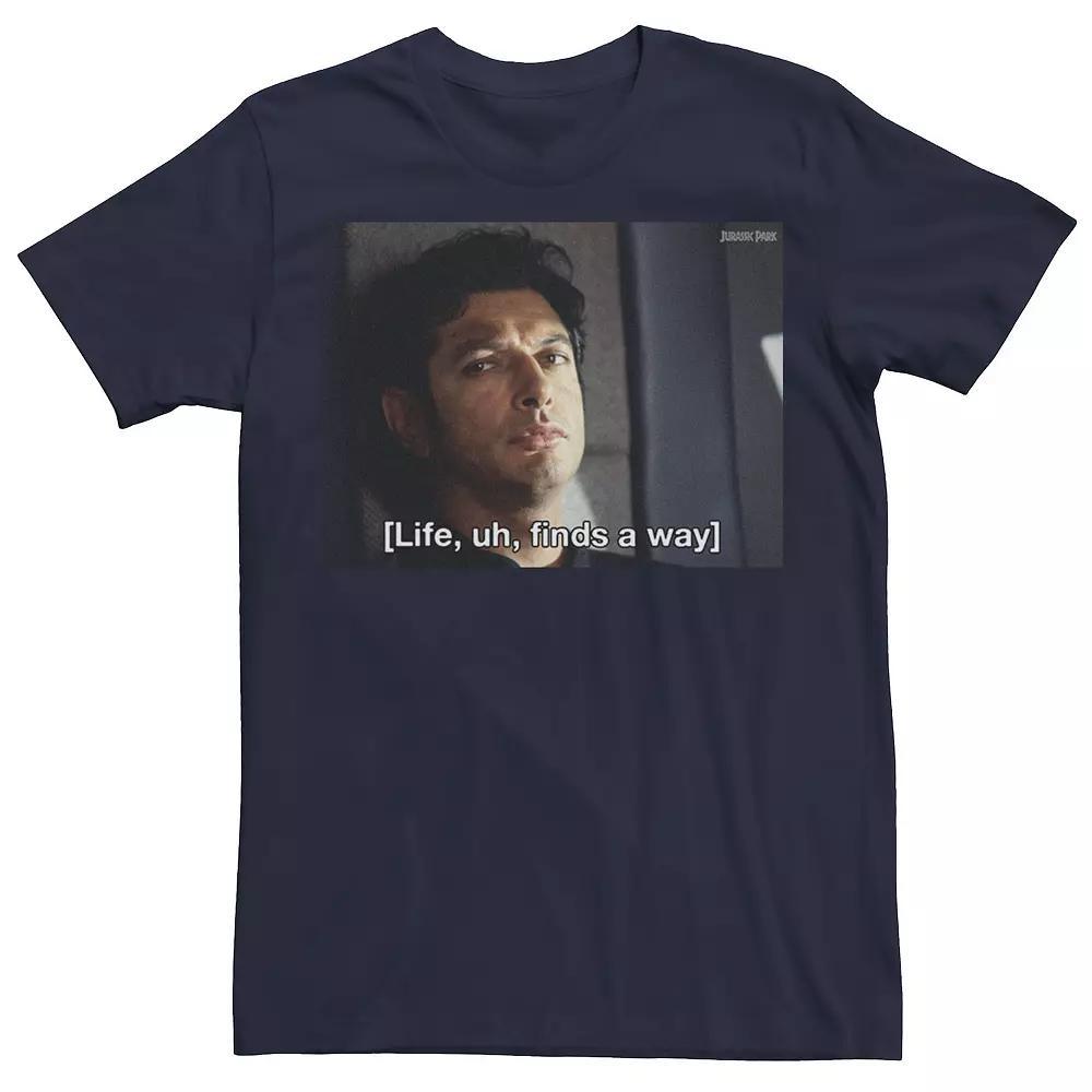 Men's Jurassic Park Life Finds A Way Goldblum Jeff Stare Tee, Size: XL, Blue Product Image