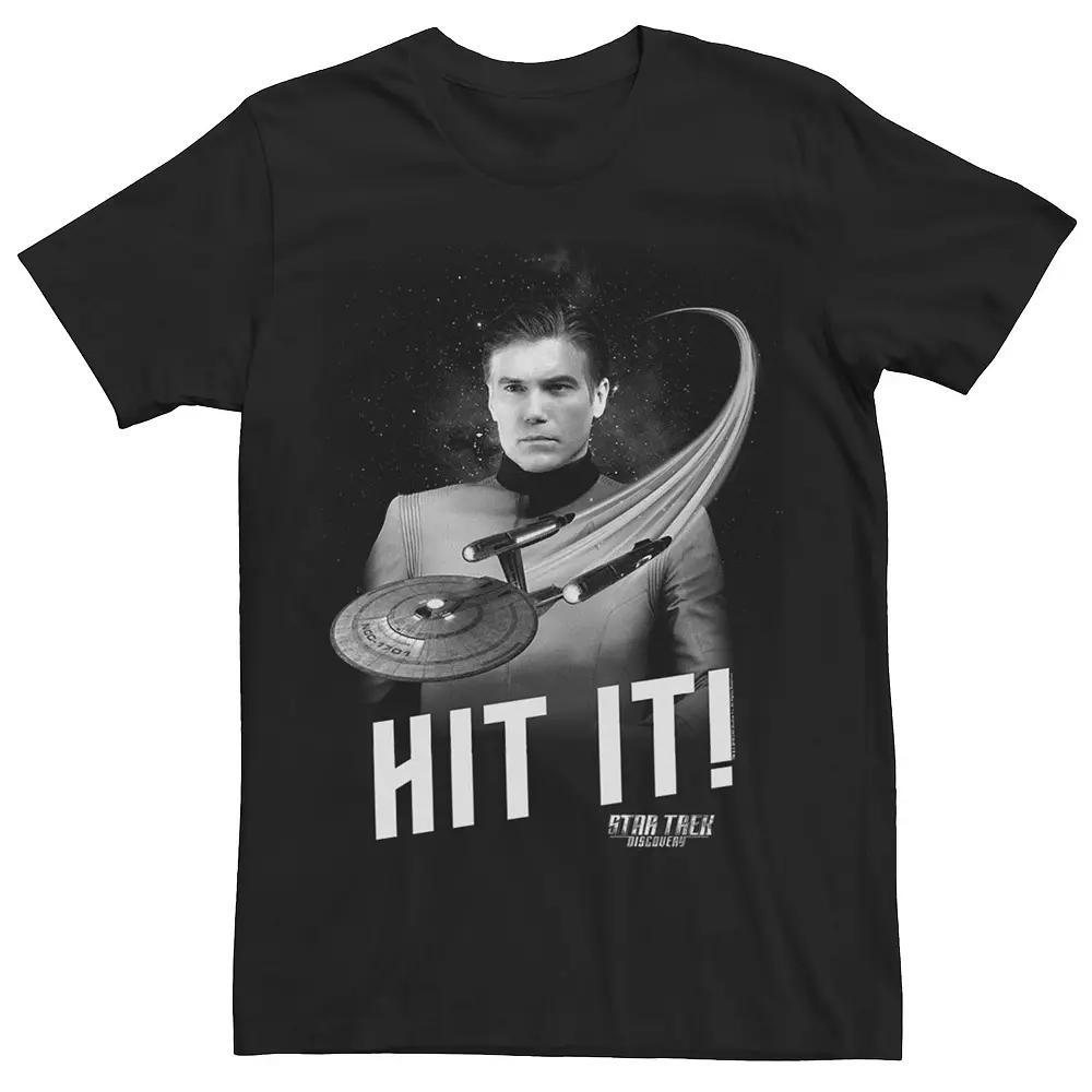 Men's Star Trek Discovery Hit It! Captain Pike Ship Tee,  Product Image