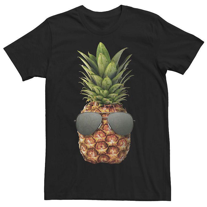 Big & Tall Pineapple Shades Food Tee, Men's, Size: 3XL Tall, Black Product Image