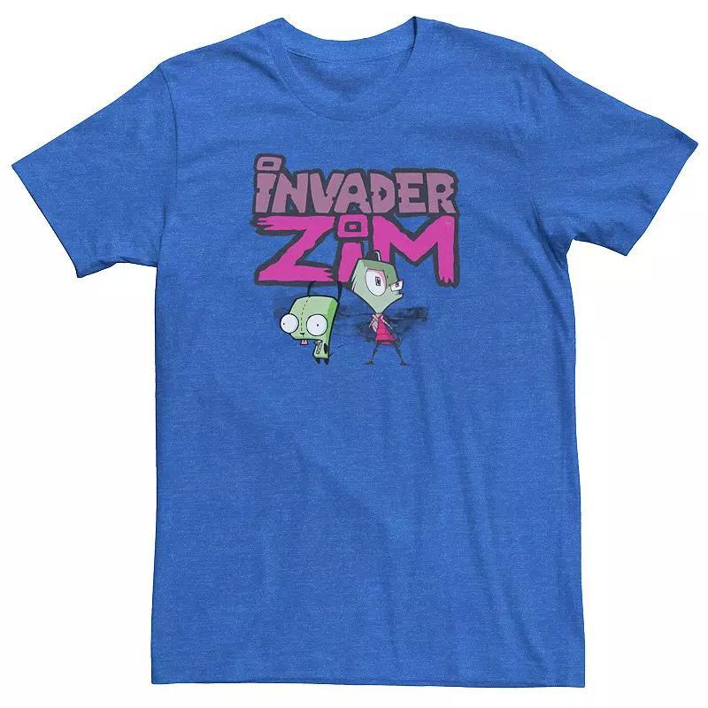 Mens Invader Zim and Gir Painted Logo Tee Navy Grey Product Image