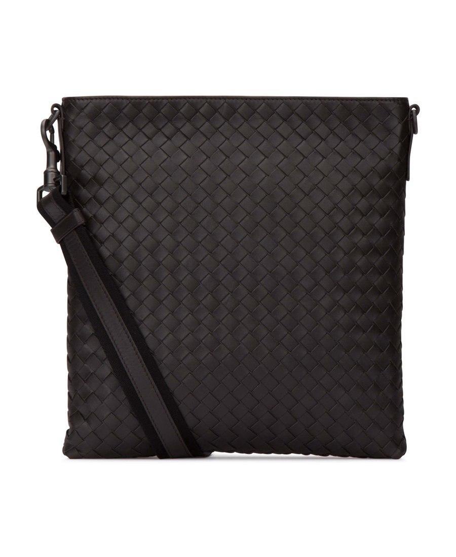 BOTTEGA VENETA Small Intrecciato Woven Satchel In Black Product Image