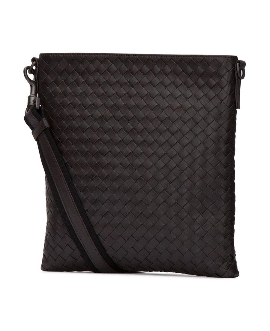 BOTTEGA VENETA Small Intrecciato Woven Satchel In Black Product Image