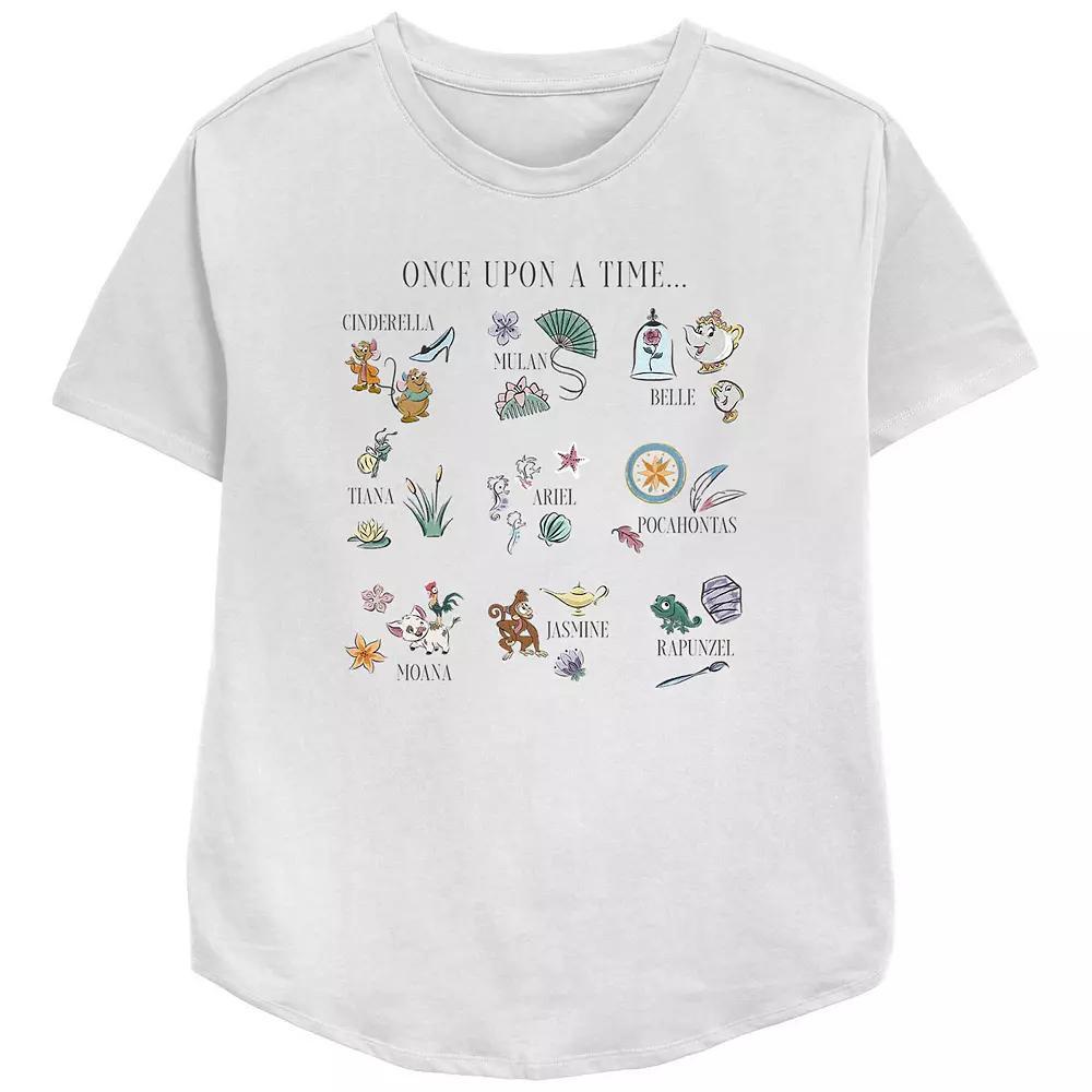 Disney Princess Once Upon A Time Icons Women's Graphic Tee,  Product Image