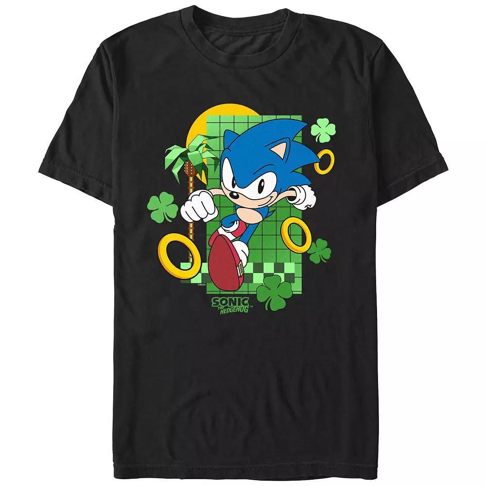 Men's Sonic The Hedgehog Running Rings Graphic Tee,  Product Image