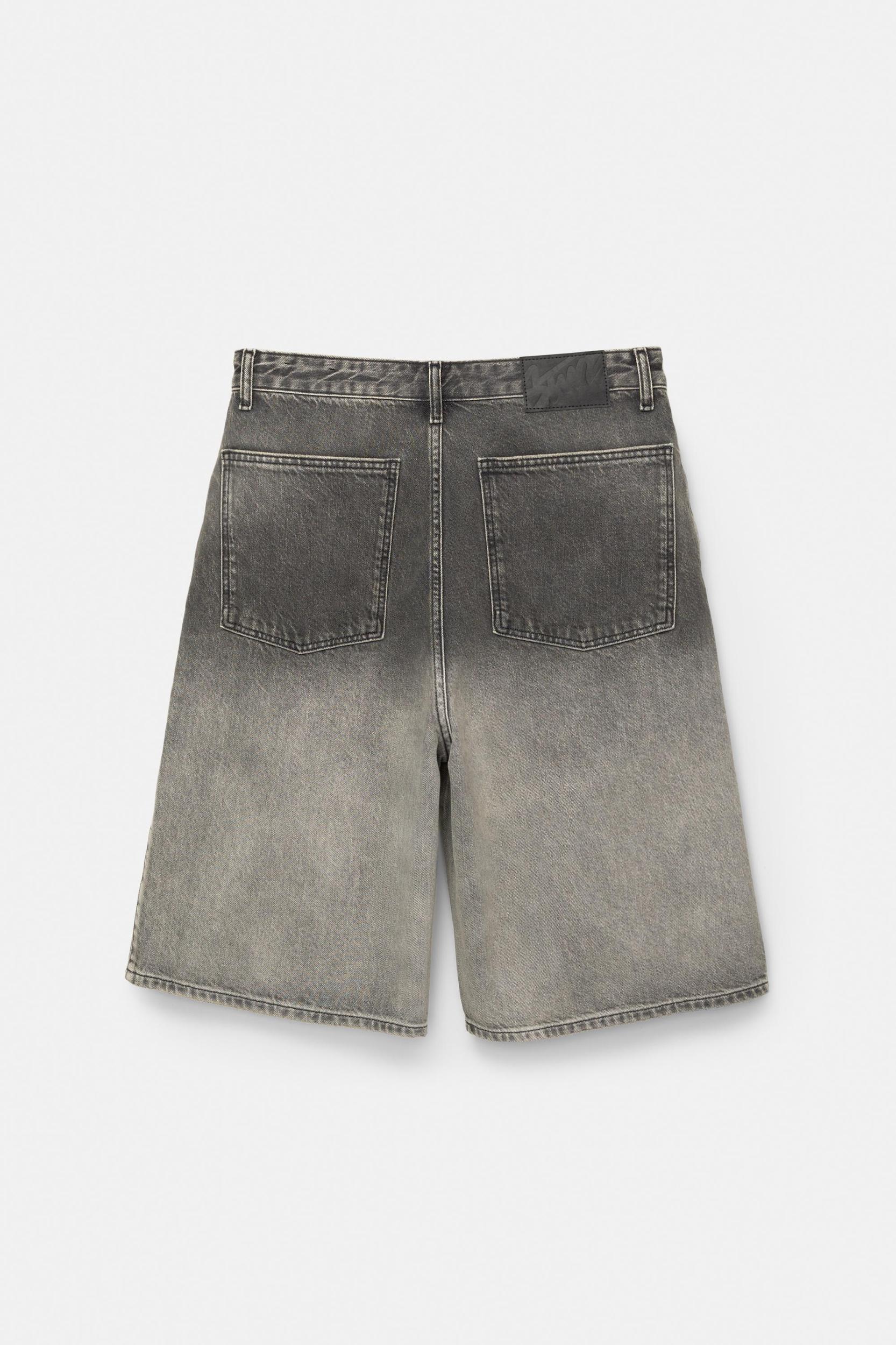 Ombré skater denim Bermuda shorts Product Image