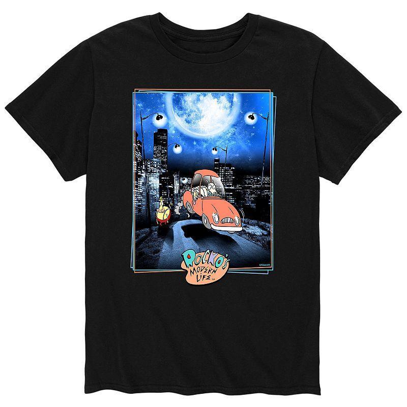 Men's Rocko's Modern Life Rocko NightScape Tee, Size: XXL, Black Product Image