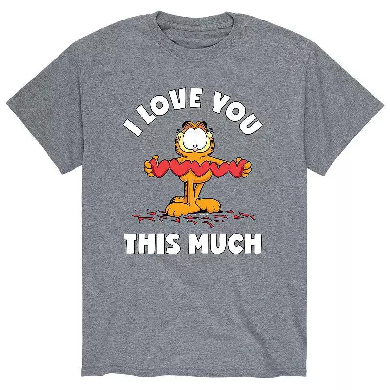 Men's Garfield Love You So Much Tee, Size: Large, Gray Product Image