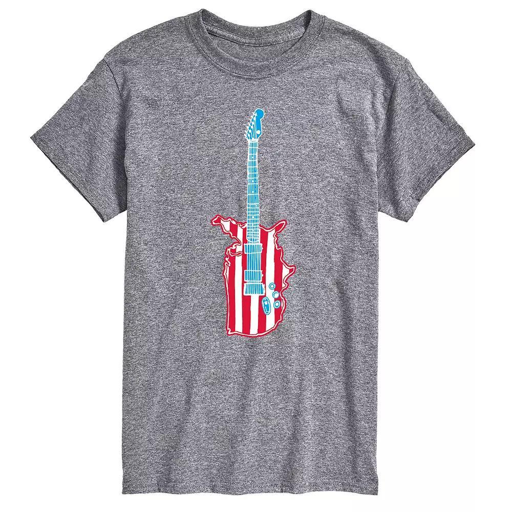 Men's USA Guitar Tee, Size: Medium, Gray Product Image