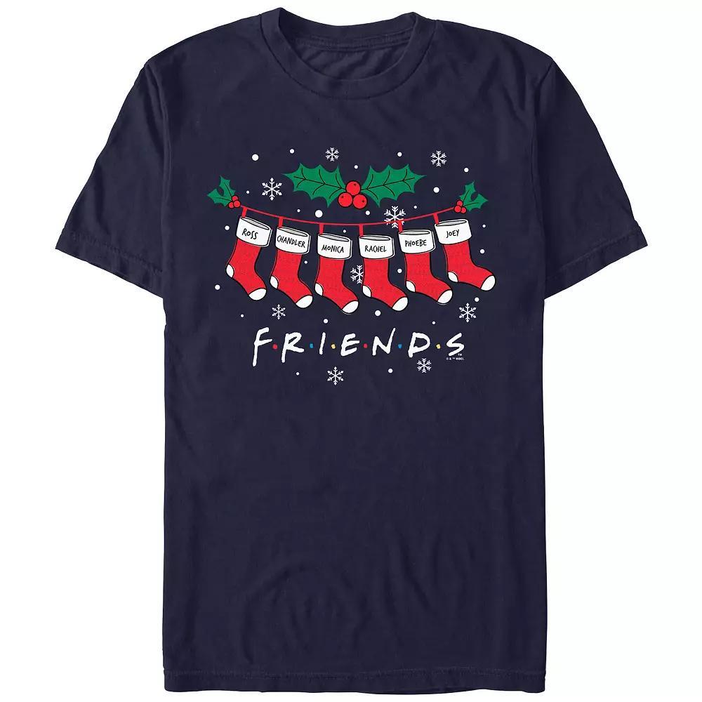 Men's Friends Christmas Stockings Graphic Tee,  Product Image