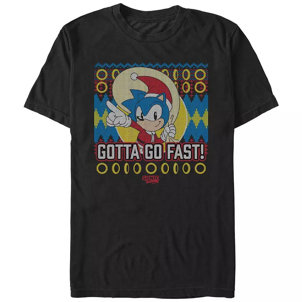 Men's Sonic Santa Claus Gotta Go Fast Graphic Tee,  Product Image