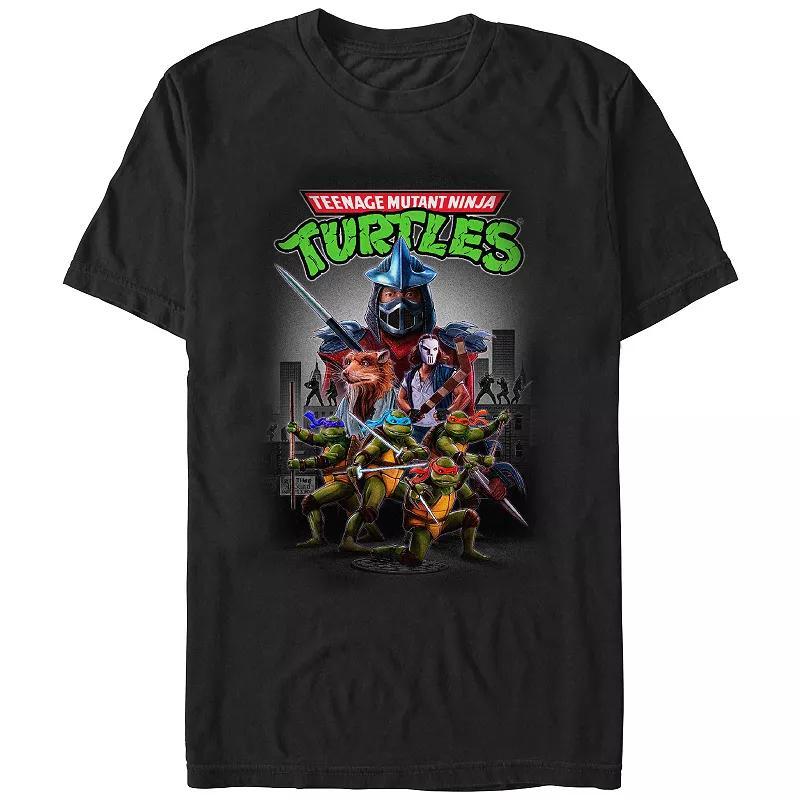 Men's Teenage Mutant Ninja Turtles Good And Evil Poster Graphic Tee, Size: XS, Black Product Image