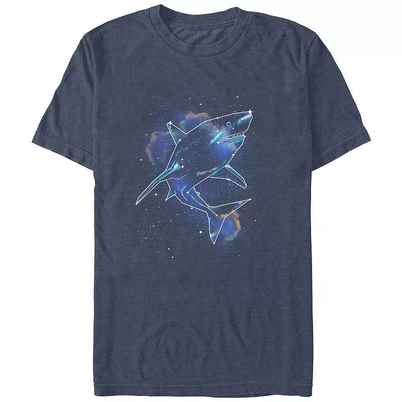 Men's Shark Galaxy Graphic Tee, Size: XS, Blue Product Image