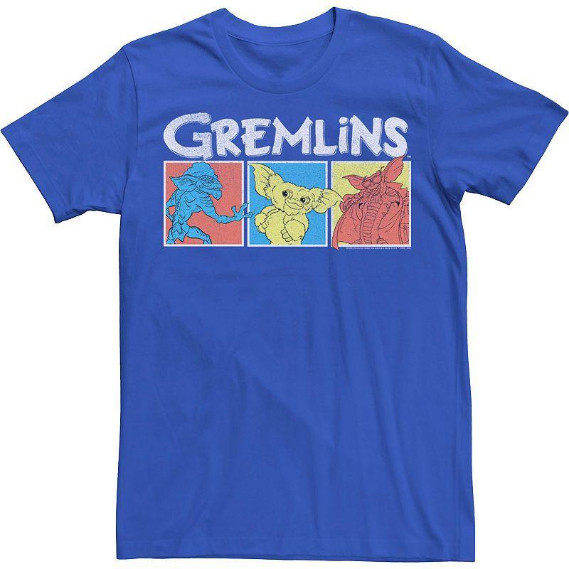 Men's Gremlins Primary Color Box Up Tee, Size: XL, Royal Product Image