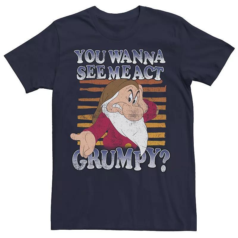 Disney's Snow White Grumpy You Wanna See Me Act Grumpy Men's Tee, Size: Small, Blue Product Image