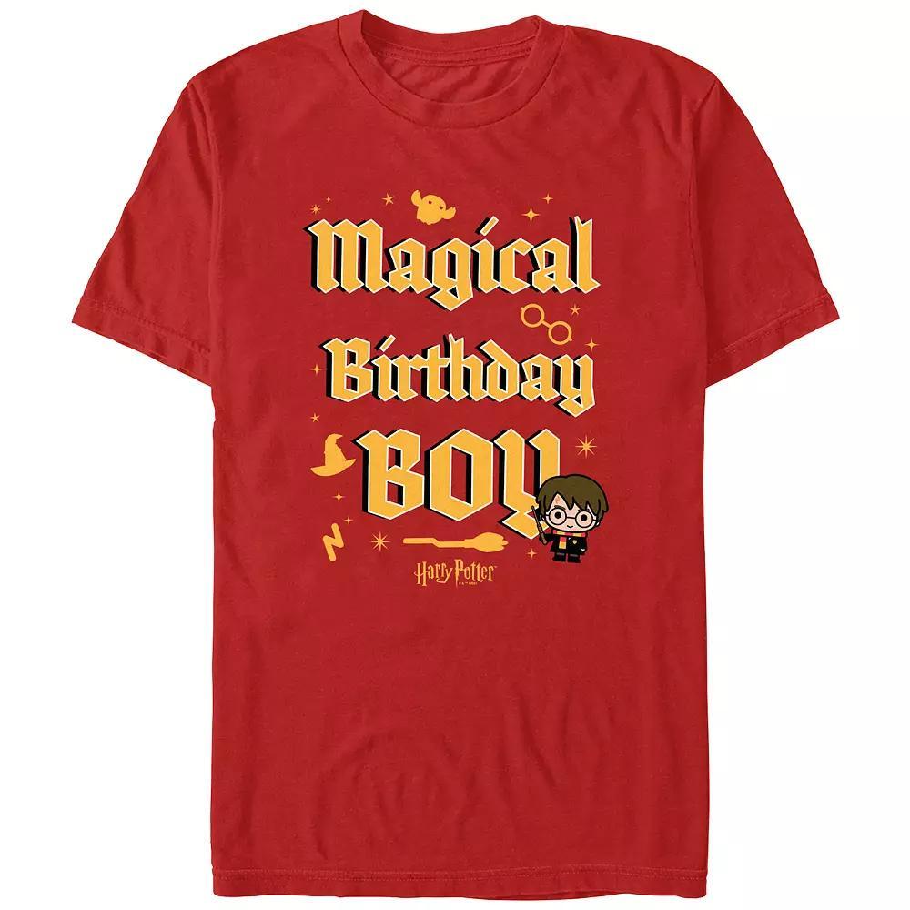 Men's Harry Potter Magical Birthday Boy Graphic Tee, Size: XL, Red Product Image